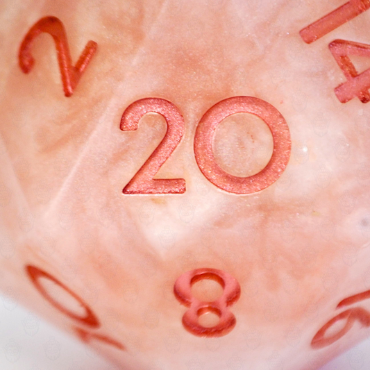 D20 oversized soap with dice set inside | Bronze marble color