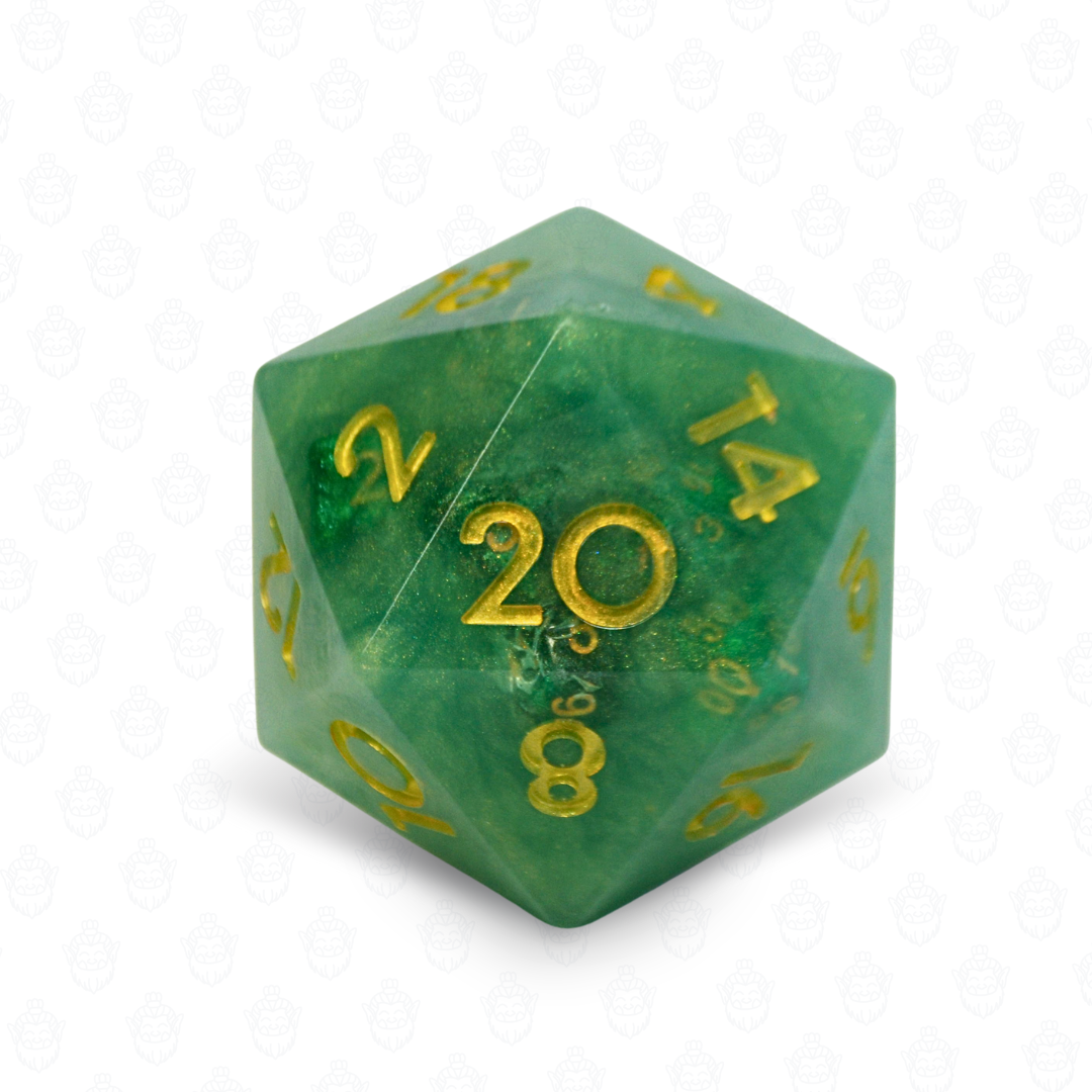D20 oversized soap with dice set inside | Emerald City color