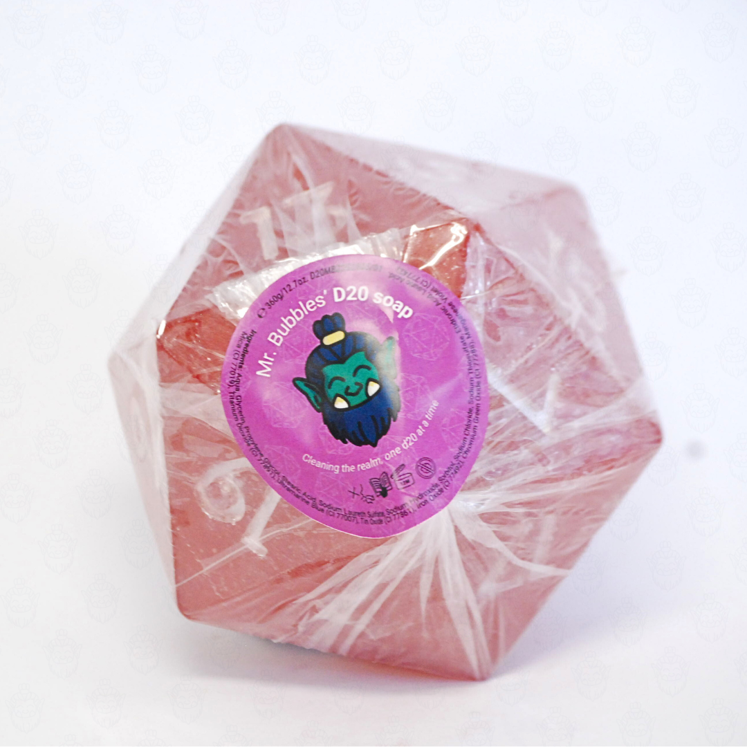 D20 oversized soap with dice set inside | Ruby Slippers