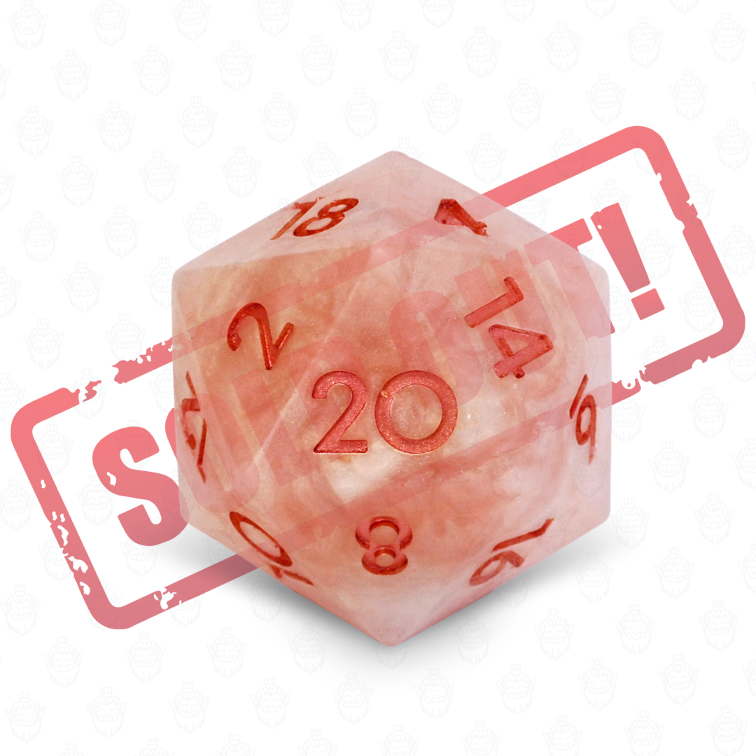 D20 oversized soap with dice set inside | Bronze marble color