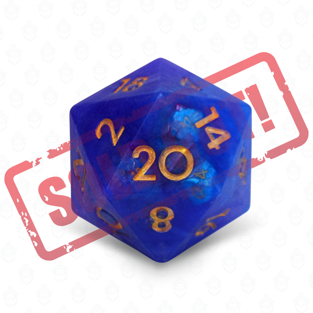 D20 oversized soap with dice set inside | Night Sky color