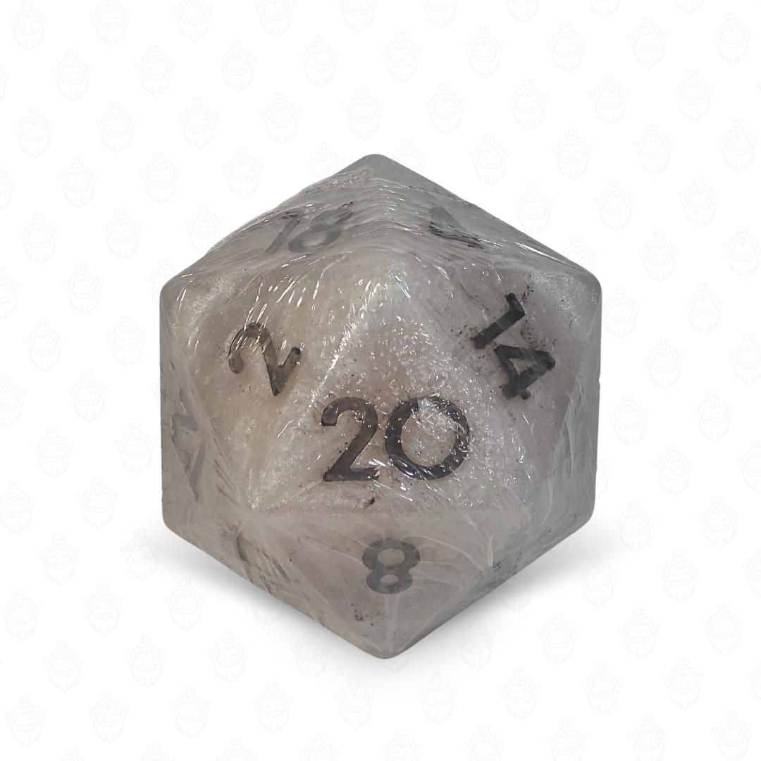 D20 oversized soap with dice set inside | Dungeon White (defective goods)