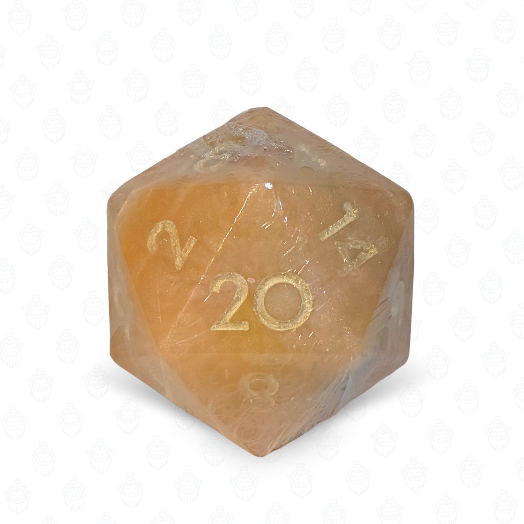 D20 oversized soap with dice set inside | Sad Orange