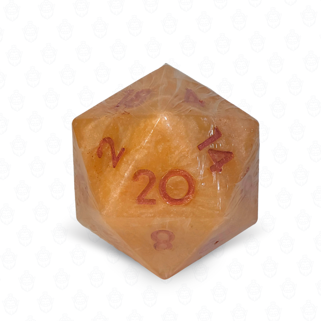 D20 oversized soap with dice set inside | Sting Orange