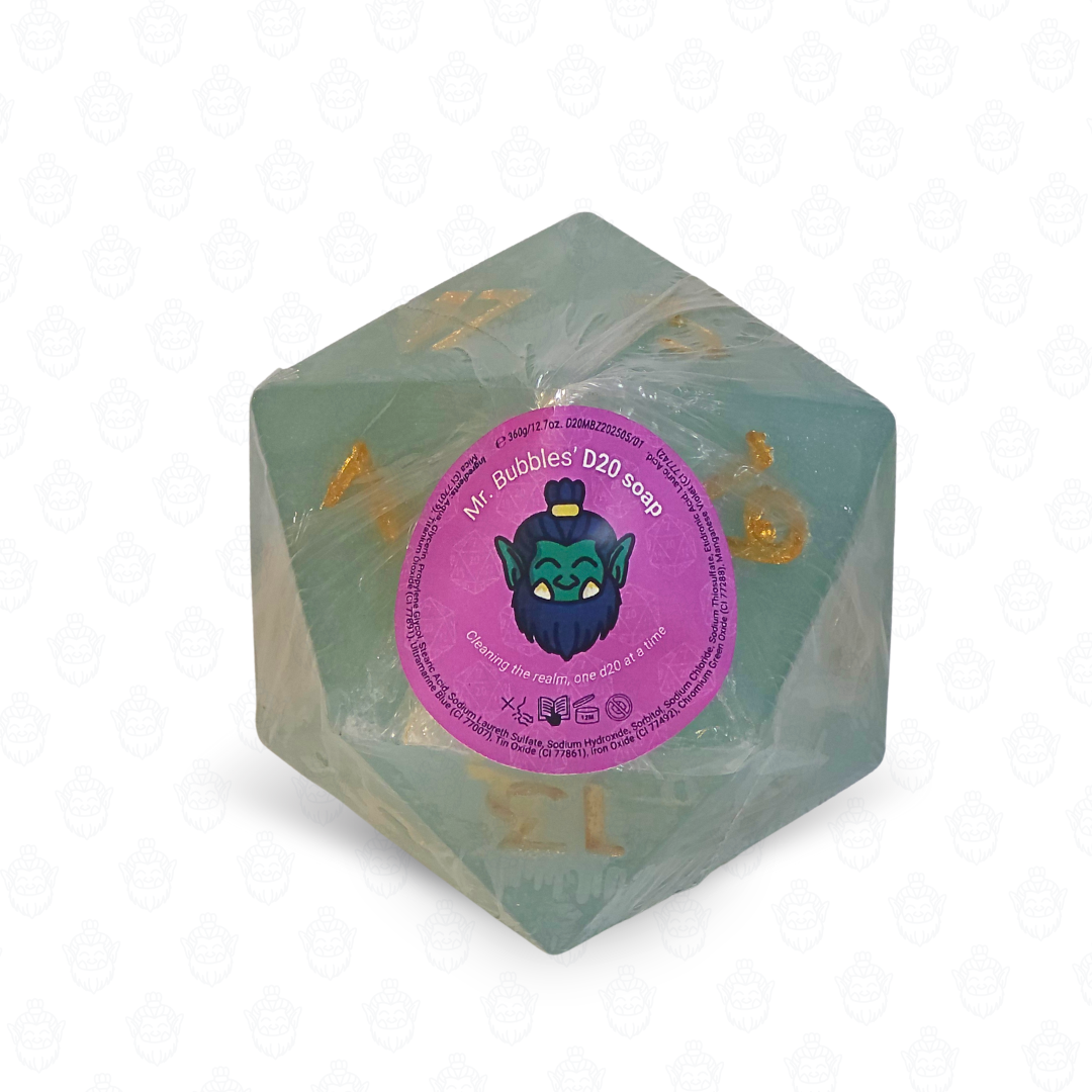D20 oversized soap with dice set inside | Teal It Is