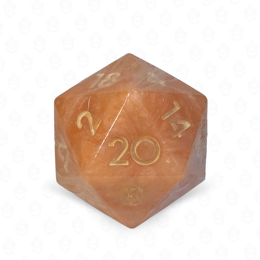 D20 oversized soap with dice set inside | True Orange