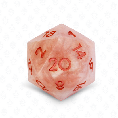 D20 oversized soap with dice set inside | Bronze marble color
