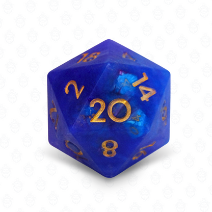 D20 oversized soap with dice set inside | Night Sky color
