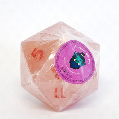 D20 oversized soap with dice set inside | Bronze marble color